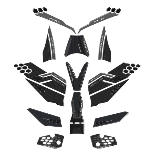 Autocollant de protection latérale pour réservoir de moto Yamaha MT-07 2025 tampon noir