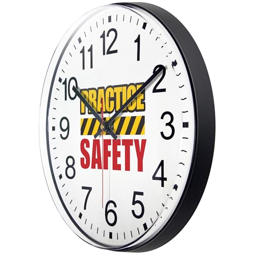 Horloge murale de sécurité Infinity Instruments Prosaic pour bureau et salon - 5