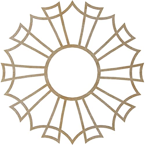 Image of Ekena Millwork 36 inchOD x 12 5 /8 inchID x 3 /8 inchT Augustus Wood Fretwork Pierced Ceiling Medallion, Birch