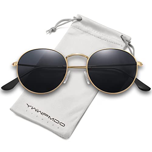 Ywwpmdof Round Polarized Sunglasses For Womens Men Trendy Small Circle Sun Glasses Uv Protection #TOP2