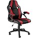 Produktbild TecTake 800781 Racing Bürostuhl, Chefsessel mit Wippmechanik, Kunstleder Gaming Stuhl, höhenverstellbarer Schreibtischstuhl, ergonomischer Drehstuhl - Diverse Farben - (Schwarz-Rot | Nr. 403479)
