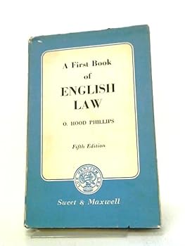 Hardcover A First Book of English Law Book