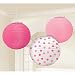 Amscan Pretty Round Party Paper Lantern, 9-1/2", Pink