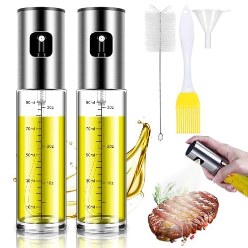 Vaporisateur D'huile Et Vinaigre - Flacon Pulvérisateur En Verre Avec Graduation - Pour Cuisson, Salades, Dosage Précis Sans Gaspillage - 12