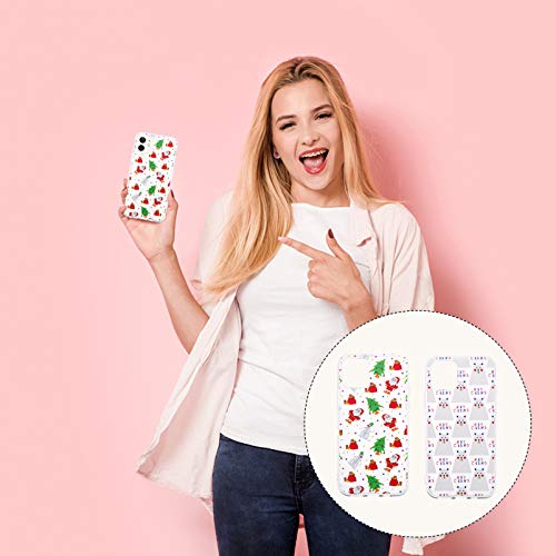 ULTECHNOVO Natal Telefone Shell Tpu Clear Xmas Tree Santa Cartoon Capa Protetora de Telefone CompatÃ