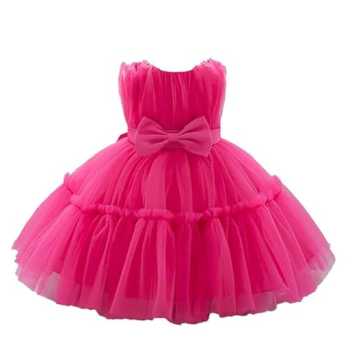 Image of Niren Enterprise Buggu Net Flared Ruffle Pattern Sleeveless Baby Girl's Knee Length Frock