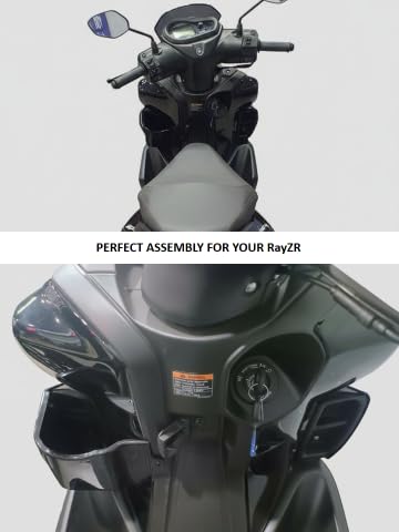 Image of Front Pocket /Glove Box Compatible with Yamaha RayZR 2020+ Models, Dual-Purpose Bottle Holder and Mobile Pocket, UV-Resistant PP Material, Piano Black
