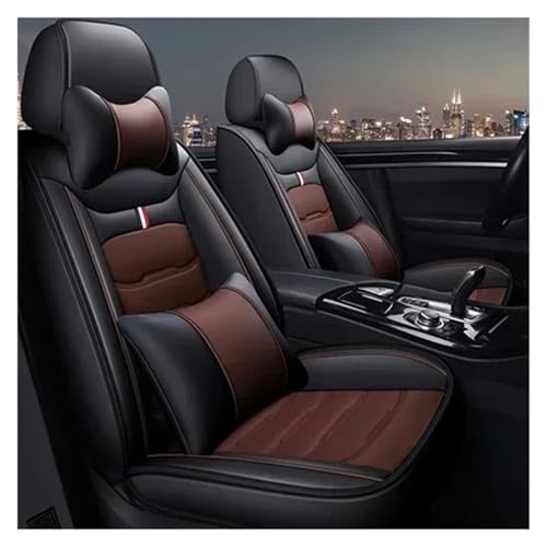 Housses de siège auto Benz Classe A W176 W177 design élégant J Black Coffee 5 places
