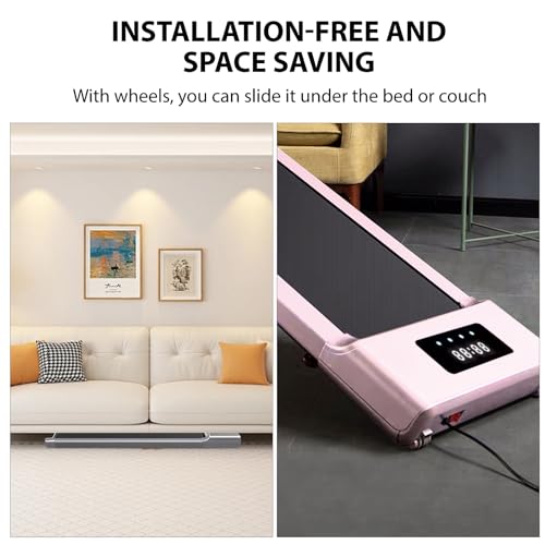 Holywarm Under Desk Treadmill Portable Treadmills for Home Office 0-6.5% incline adjustment Walking Pad Running Machine with App Remote Control, Built-in Bluetooth Speaker 1-12km/h Adjustable Speed - Image 6