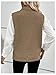 Verdusa Women's Sleeveless Sweater Vest Spring Business Casual Outfits Mock Neck Knit Pullover Sweaters Going Out Tops Brown Medium