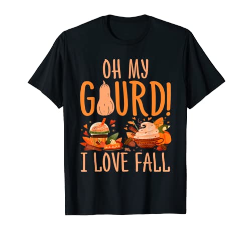 Oh My Gourd I Love Automne Season Automne Cute Latte Coffee T-Shirt