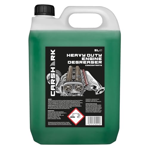 CARSHARK Engine Degreaser 5 litre Concentrate, Heavy Duty Formula, Use on All Engines