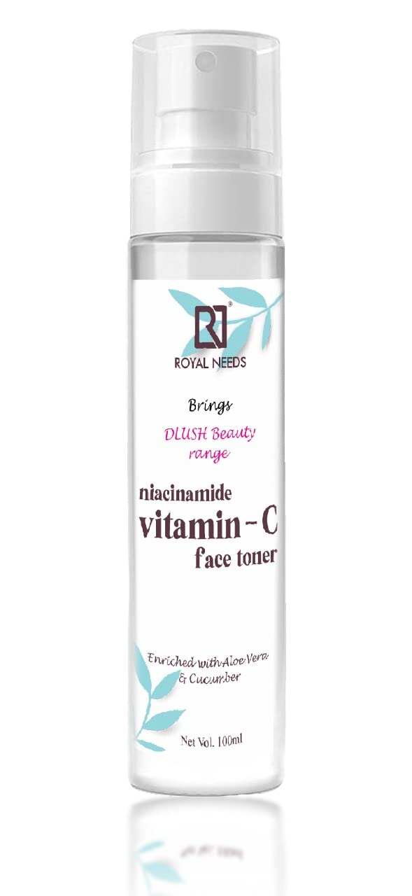 ROYAL NEEDS Vitamin C & Niacinamide face Toner for reducing pores, skin brightening and instant freshness with Cucumber(100ml)
