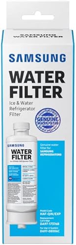 Vista 16 de SAMSUNG Filtros originales para agua y hielo del refrigerador, filtración de bloque de carbono para agua potable clara, HAF-QIN-2P, paquete de 2