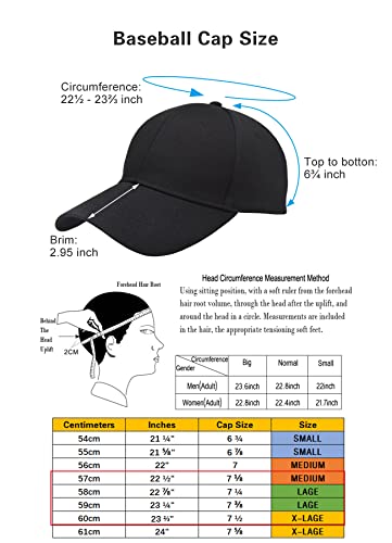 Image of 3 Pack Plain Cotton Strapback Baseball Hat Adjustable Low Profile Blank Team Ball Caps for Men Women
