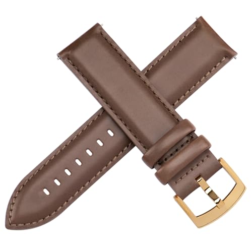 Image of OTTOODY Leather Watch Bands Quick Release, Elegant Top Grain Leather Watch Straps for Men & Women, Choice of Color & Width - 18mm, 19mm, 20mm, 21mm or 22mm Wristbands Bracelet for Watch & Smartwatch