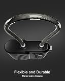 SBS Track My Lock TSA zamek z wbudowanym lokalizatorem wyszukiwarki, kompatybilny z Apple Find my (iOS), 3-cyfrowy zamek szyfrowy, alarm 60 dB, ładowanie USB-C, idealny do walizek i torebek, Czarne