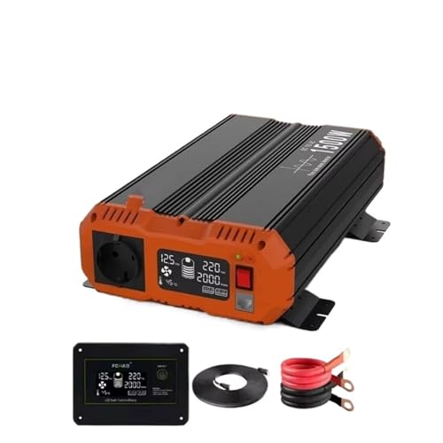 Onduleur 12V 220V 1500W pure sinus avec télécommande pour voiture
