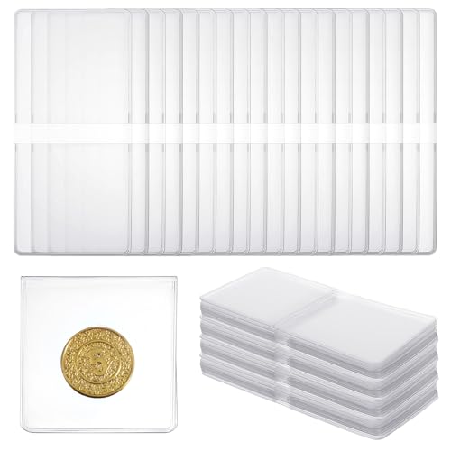 200 Pack de Fundas Plásticas para Monedas Transparentes miniatura 1