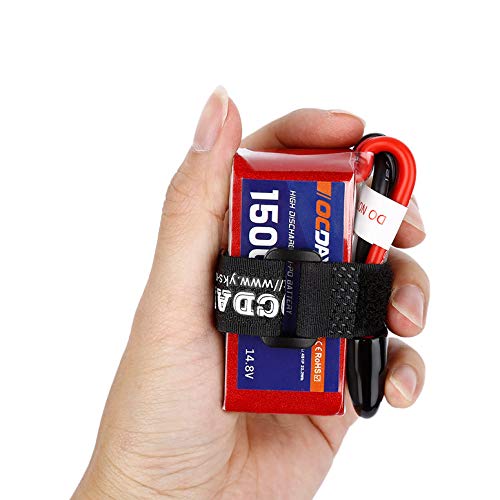 OCDAY 14.8V 1500mAh 75C Lipo Batería XT60 Enchufe para 150-280 Raing Quacopter (Color: Rojo)