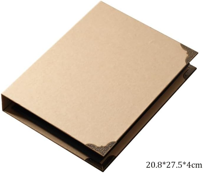 Travel Growth Commemorative Book ﻿ Loose Leaf Kraft Paper Creative Handmade Photo Album Commemorative Album Applicable to photos, receipts, star cards, etc(17 * 23 * 4cm)