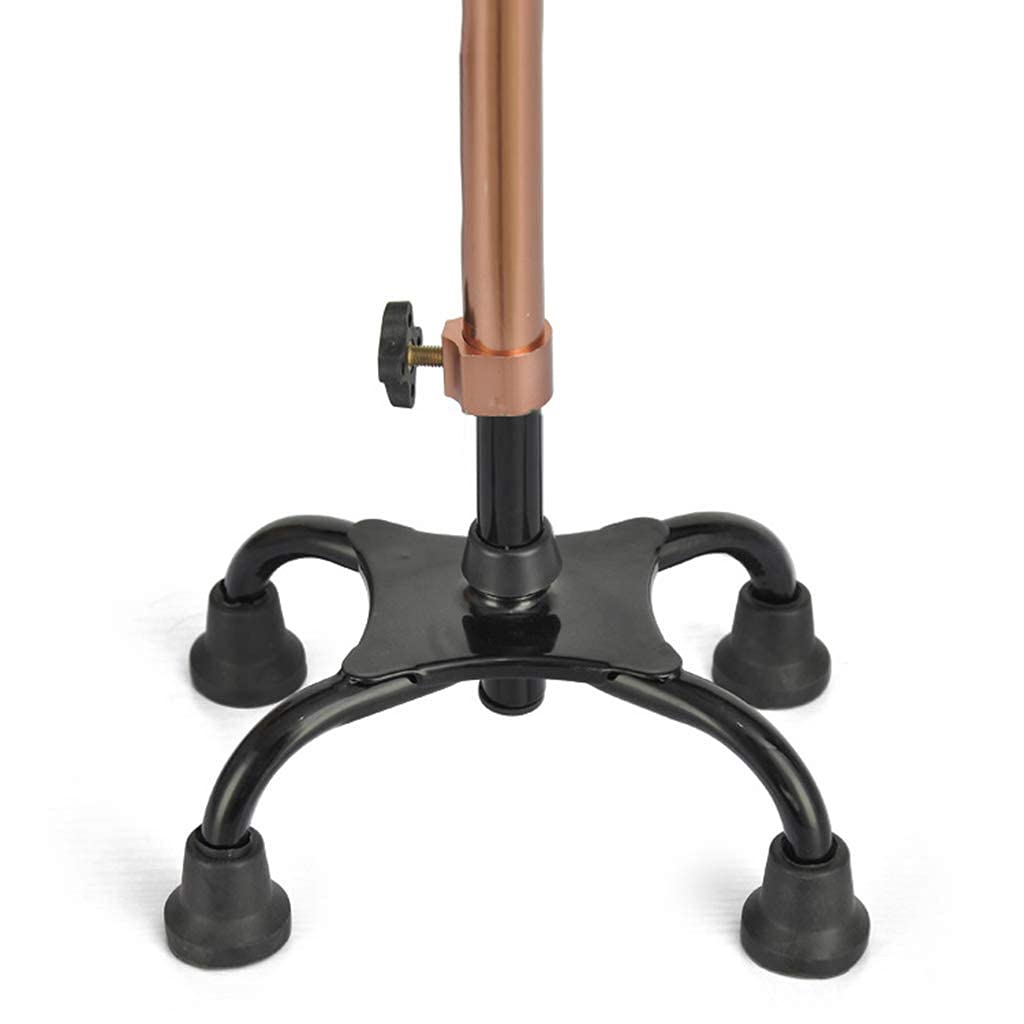 MObyat Andador para Ancianos,Bastón para Caminar, Soporte de Cuatro Patas, bastón retráctil de aleación de Aluminio, Andador