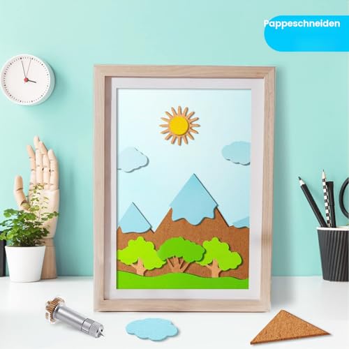 Messerklinge und Antriebsgehäuse für Cricut Maker 3/Maker, Giftgorde Messerklinge und Antriebsgehäuse, perfekt für Holz, Mattenplatten, Spanplatten, Leder und mehr, Lederwaren, Puzzles