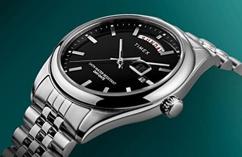 Timex Men's Analogue Quartz Watch Legacy, Black/Silver, bracelet - 4