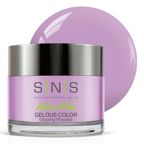 SNS Nail Dip Powder, Gelous Color Dipping Powder - Jardins (Purple/Orchid, Cream) - Long-Lasting Dip Nail Color Lasts 14 Days - Low-Odor & No UV Lamp Required - 1 OZ