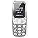 L8star BM10 Worlds Smallest Phone 2 in 1 Mini Phone Unlocked GSM with Hands Free Bluetooth Dialer Bluetooth Headphone Dual SIM Card GSM (Gray)