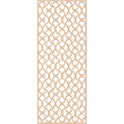 Image of Resort Decorative Pierced Fretwork Wood Wall Panels, 29 3 /8 inchW x 74 3 /8 inchH x 3 /8 inchT, Red Oak
