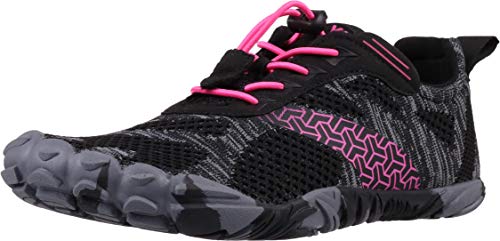 Joomra Women's Trail Running Minimal Shoes Camping Trekking Toes Ladies Hiking Glove Workout Treadmil Sneaker Barefoot Walking Footwear Red Size 11