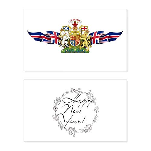 Tarjeta conmemorativa de Año Nuevo con la Union Jack para decorar tus celebraciones