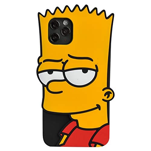 Phenix Color Cartoon Case For Iphone 11 Pro 5.8", 3D Cute Soft Silicone Rubber Protective Gel Back Cover For Kids Girls (Bart Simpson, Iphone 11 Pro 5.8") #TOP1