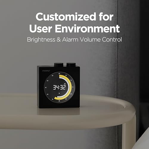 Image of mooas Time Loop Digital Visual Timer, Rechargeable Wireless, LCD Large Display, Portable, Visual Timer, Brightness Adjustment, Count Up /Down, Pomodoro Timer for ADHD, Study, Home Schooling (White)