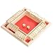 NUOBESTY Gioco a Scatola Chiusa a 4 Lati Giochi da Tavolo in Legno con Dadi per La Notte in Famiglia Aggiunta di Numeri di Apprendimento Gioco a 4 Colpi per Adulti E Bambini