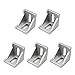 Aicosineg 10Pcs Inside Corner Hardware Bracket Inner Angle Bracket Gusset Aluminum Alloy Interior Joint Bracket 0.31in Slot Corner Bracket for 4040 Series Aluminum Extrusion Profile Silver Tone