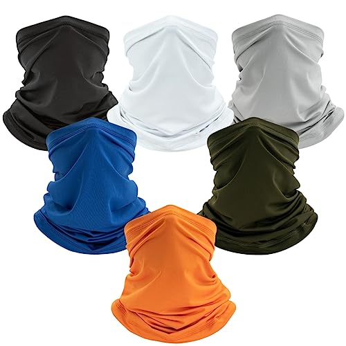 Zolenlo 6-Pack Neck Gaiter Multicolor
