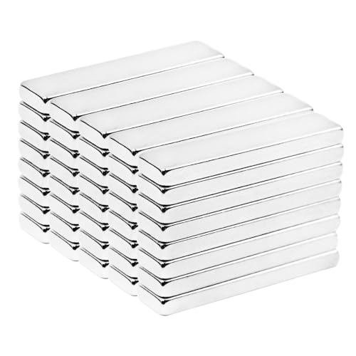 Strong Neodymium Bar Magnets,Fridge Whiteboard Magnets Office Kitchen Crafts DIY Tool,Rectangular Multipurpose Magnetic Blocks for Crafts Kitchen Garage Locker and Iron Shelf (40Pcs, 20 * 5 * 2mm)