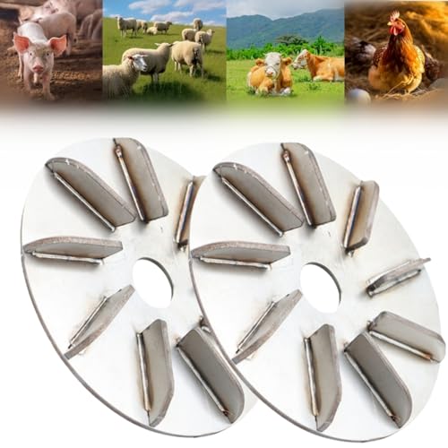 Generic - Labor-Saving Pig Hair Remover Scraper Disc, Stainless steel labor-saving depilatory knife disc, suitable for hens, sheep, cattle, pigs slaughterhouse, 7/9 knife (2pcs*Nine Knives)