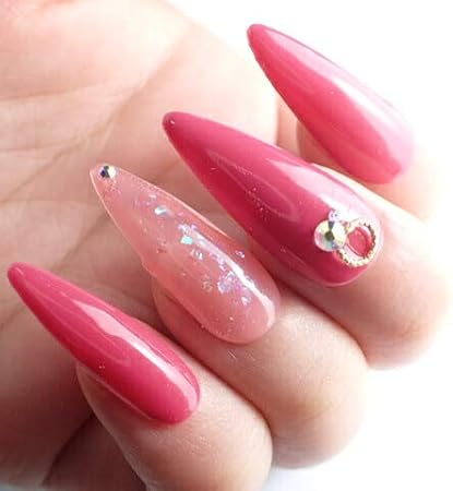 Amazon Co Jp Dinaネイル ジェルネイルローズ乱ホロ埋込 フラットショートs 番 ネイルチップ ドラッグストア