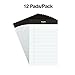 Staples TRU RED Notepads, 5 x 8 Inch, Narrow Ruled Legal Pads, Writing Pad for Home, Office, School, 12-Pack, White