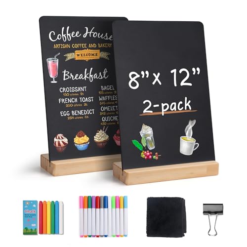 SELEAD Small Chalkboard Words Sign - 2 Pack 8x12 Inch