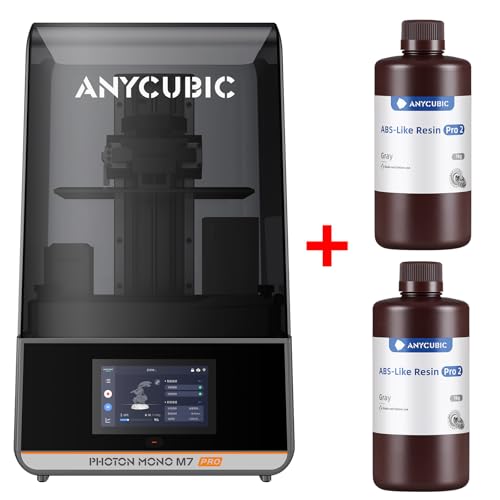 Anycubic Anycubic Photon Mono M7 Pro 14k Imprimante 3D Résine, ANYCUBIC 2KG Gris ABS-Like Resin Pro 2 pour Imprimante 3D LCD
