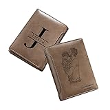 Gemszoo Personalized Photo Name Initial Wallet for Men, Custom Picture Wallet Gift for Husband...