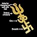 Organic Herbs Pack of 2 Gold Plated Hindu Religious Tri Shakti - Trishul OM Aum, Swastik Swastika - Metal Hanging Home Décor 4 inch