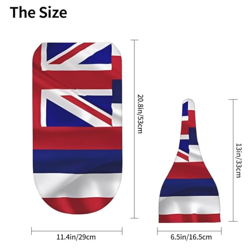 Flag of Hawaii American Print Newborn Swaddle Blanket with Beanie Set, Soft Baby Sleep Sack Receiving Wraps, for Boy Girl4