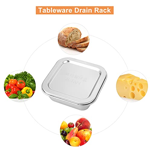 Cabilock Cheese Butter Storage Box Stainless Steel Butter Dish Square French Butter Keeper Butter Holder Countertop Butter Container With Lid For Dessert Cheese Bread Storage Holder #TOP5