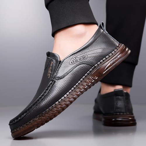 Men's Leather Loafers - Slip - On Moccasins & Penny Loafers Style, Breathable, Lightweight for Driving, Walking & Casual Use4