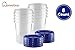 HomeyGear 32 oz - 8 Pack Twist Top Food Deli Containers Screw And Seal Lids, Stackable Reusable Quality Plastic Storage Containers with Screw-on Lids - BPA Free